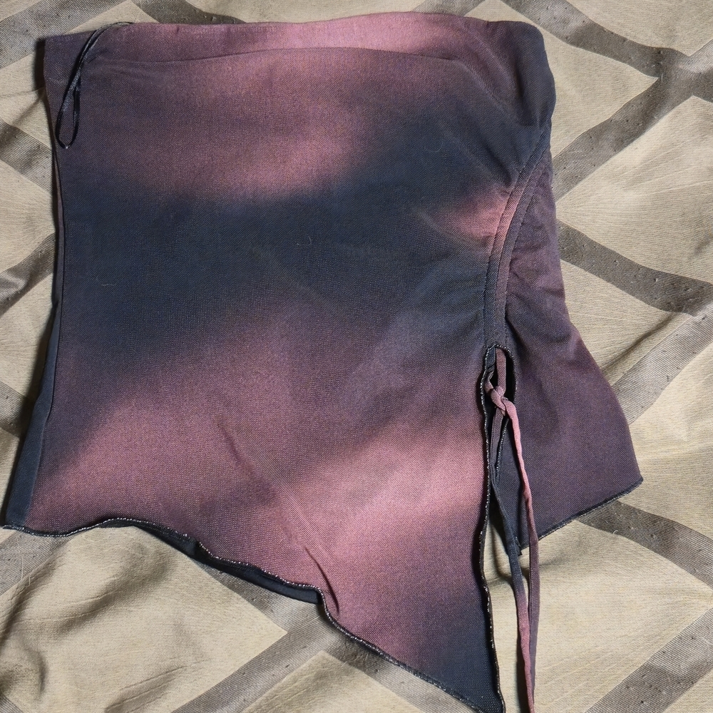 Pink and Black Asymmetrical Top